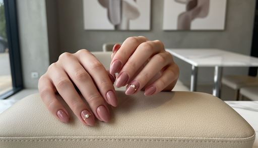 Professional nail styling session